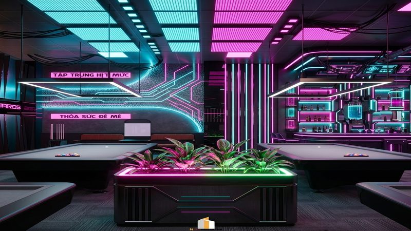 Bảng hiệu bida neon